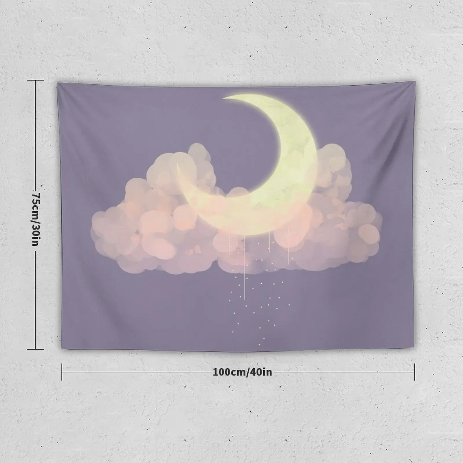 Cloudy Moon Tapestry Aesthetic Room Decor Korean Room Decorations Aesthetics Room Decorator Aesthetic Home Decor Tapestry