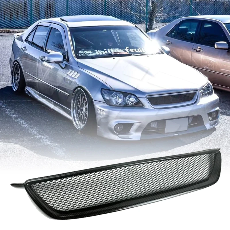 For Lexus IS200 1999 2000 2001 2002 2003 2004 FRP/ Real Carbon Fiber Front Bumper Racing Grills Grills Tuning Accessories Part