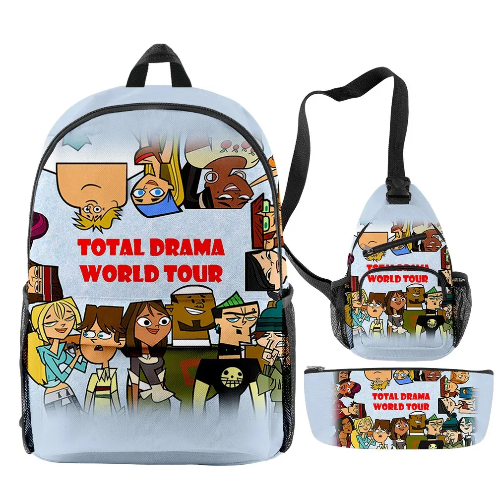 

3Pcs/set Total Drama Anime Backpack 3D Print School Bag Sets for Boys Girls Cartoon Kids Schoolbags Children Mochilas