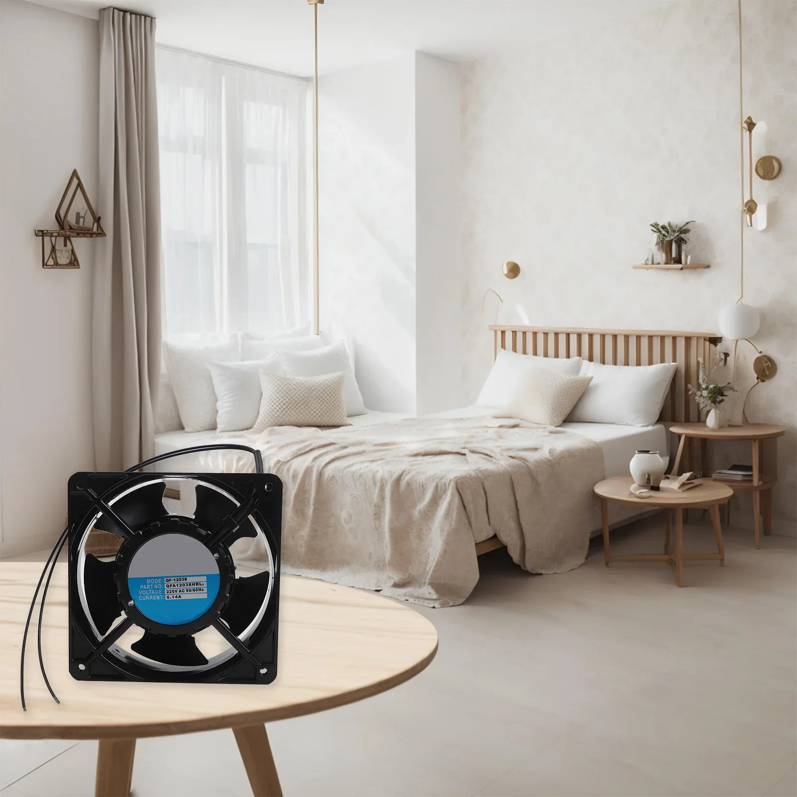 Compact Fan For Heating System Compact Fan Color Black Axial Fan Noise Reduction Compact Design Heat Distribution