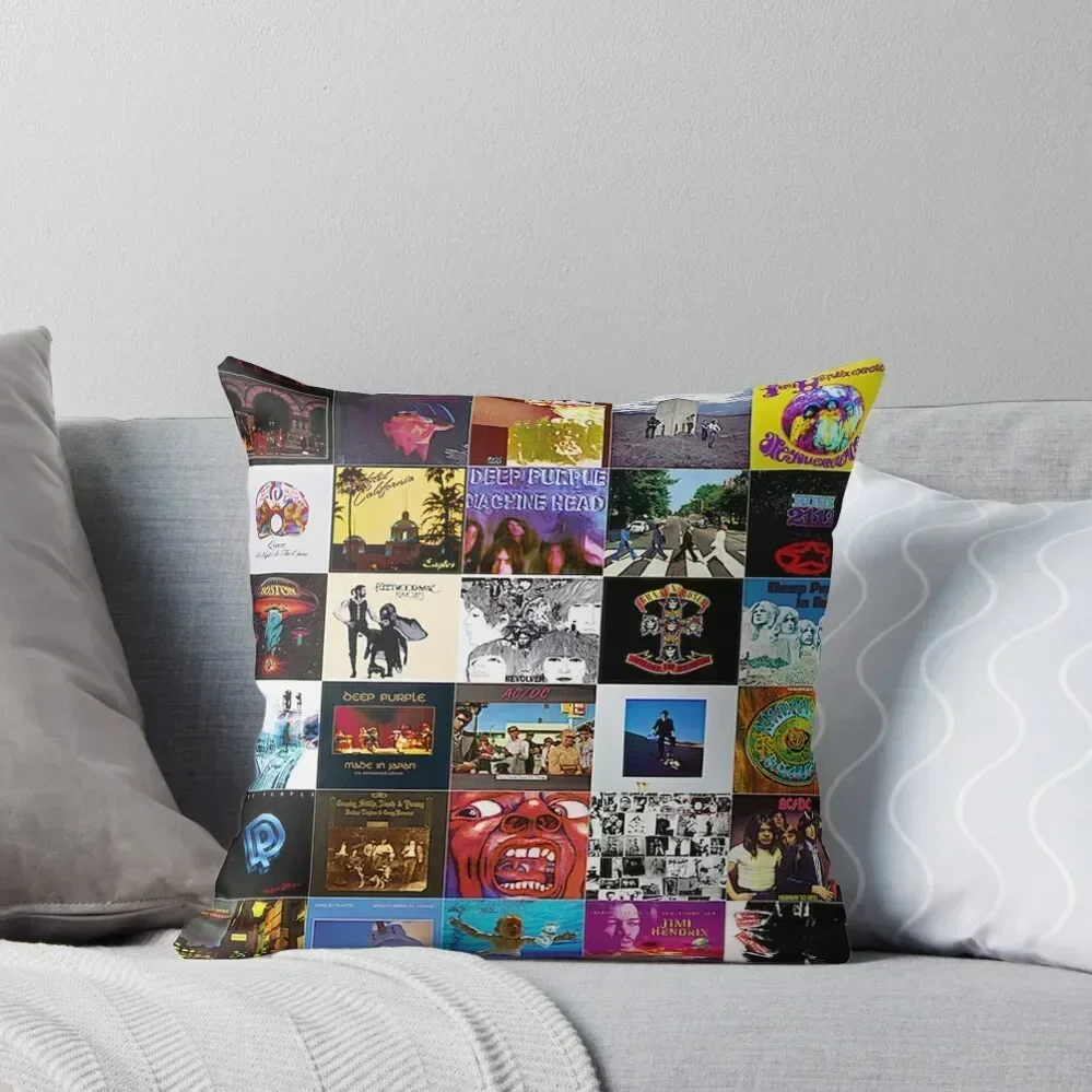 

Top 40 Classic Rock Albums Throw Pillow pillows decor home Sofa Covers For Living Room Decorative Sofa Cushions pillow