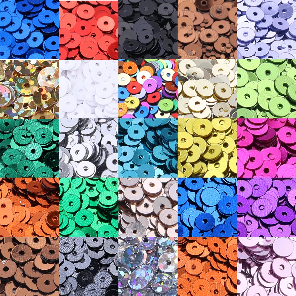 

20g/bag 4mm Flat Round PVC Loose Sequins Paillette Sewing Craft For Wedding Decoration Garment Dress Shoe Caps DIY Accessories
