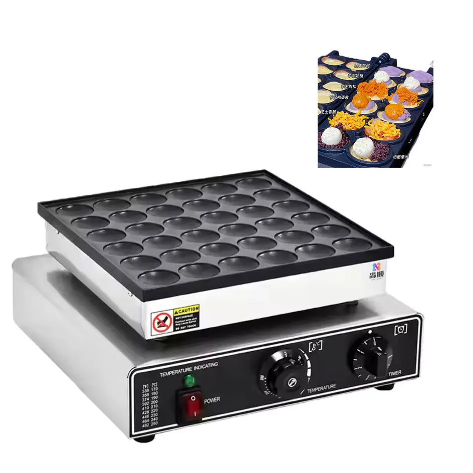 Food tools Commercial Electric Mini Dutch Pancake Maker Stainless Steel 36 Hole Waffle Pancake Maker Restaurant Manufacturing Pl