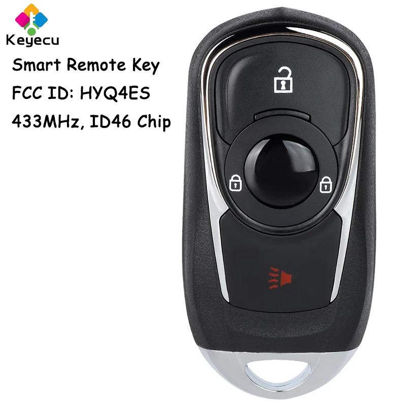 

KEYECU Smart Remote Control Key With 3 Buttons 433MHz ID46 Chip for Buick Encore 2020 2021 2022 2023 Fob 13530515 FCC ID: HYQ4ES