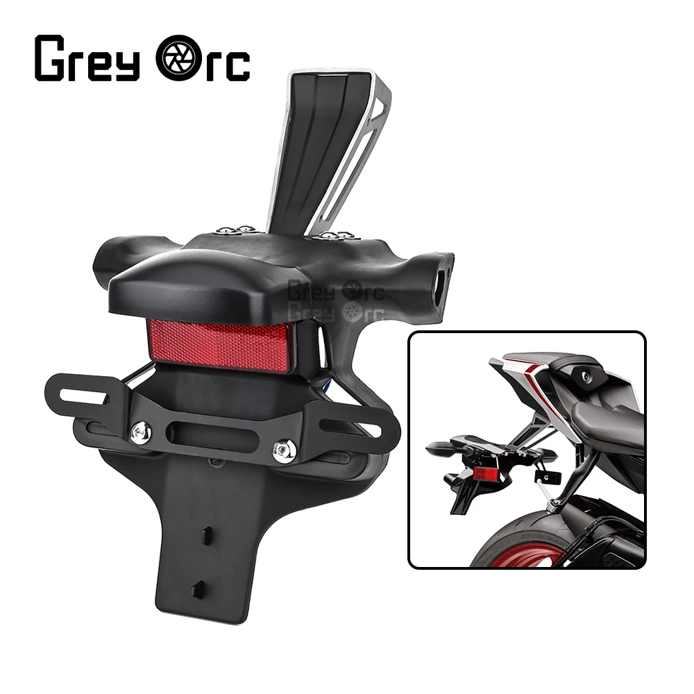 For YAMAHA YZF R6 2017 2020 18 19 Rear Fender Mudguard Cover License Registration Plate Taillight Bracket Motorcycle Accessories