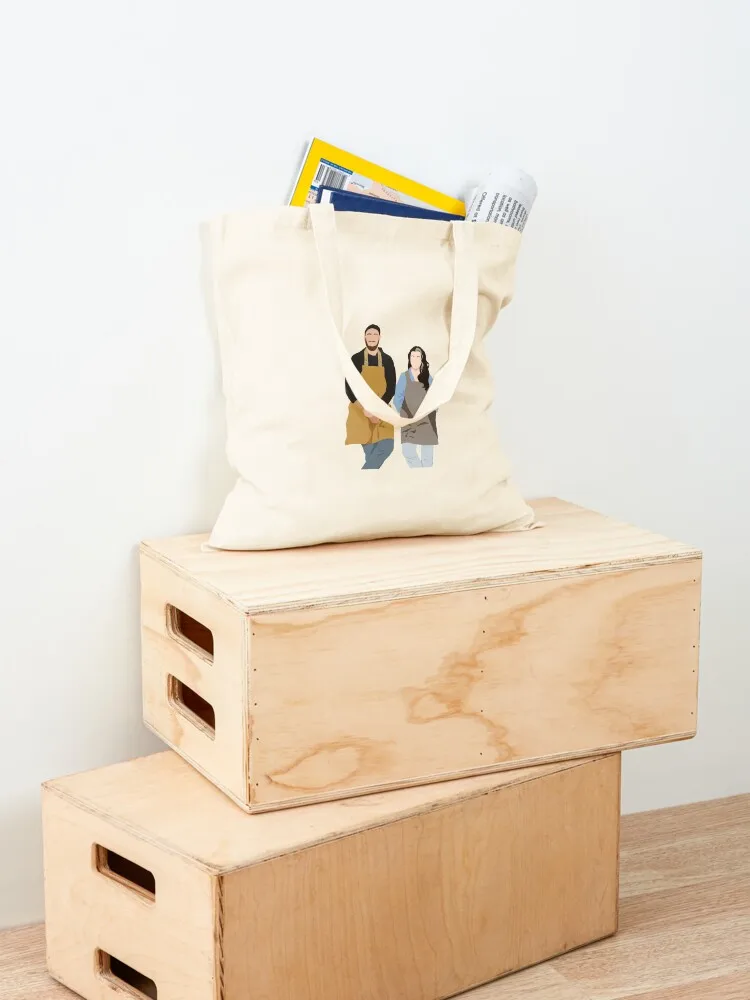 براد آند كلير من Bon Appétit Tote Bag حقيبة تسوق بعجلات حقائب يد نسائية حقيبة تسوق محمولة للجامعة