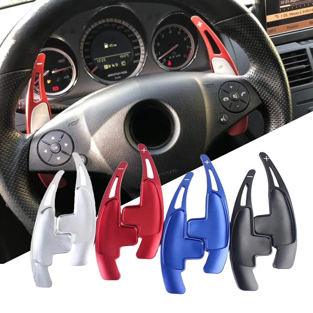 

Накладки-удлинители на подрулевые лепестки переключения передач DSG для Mercedes-Benz AMG A45, CLA45, C63, S63, GLA45 2009-2014, стайлинг-наклейки