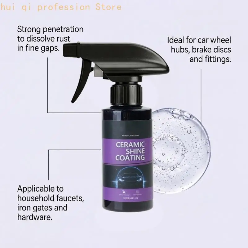 Powerful Automotive Rust Dissolver Quick Acting Rust Removal Sprayer Car Detailing Cleaner For Quick Maintenance H8WE