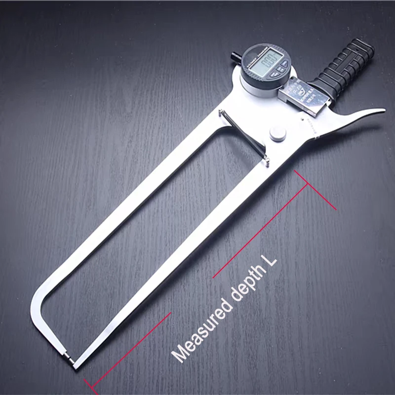 Deep Eyelet Hole Tube Thickness Gauge Digital Outside Caliper Long Jaw Claws Thin Straight Handheld Pipe Round Wall Curved Su (Likely a Typo and Should Be Omitted or Corrected)