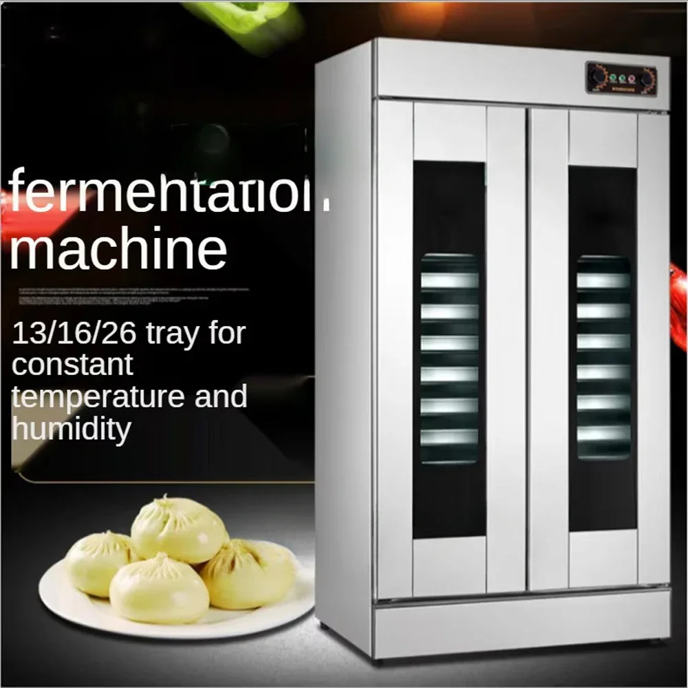 Commercial Baking Equipment 32-Tray Double Stainless Steel Doors New Automatic Bakery Proofer Fermentation Cabinet Motor Corn