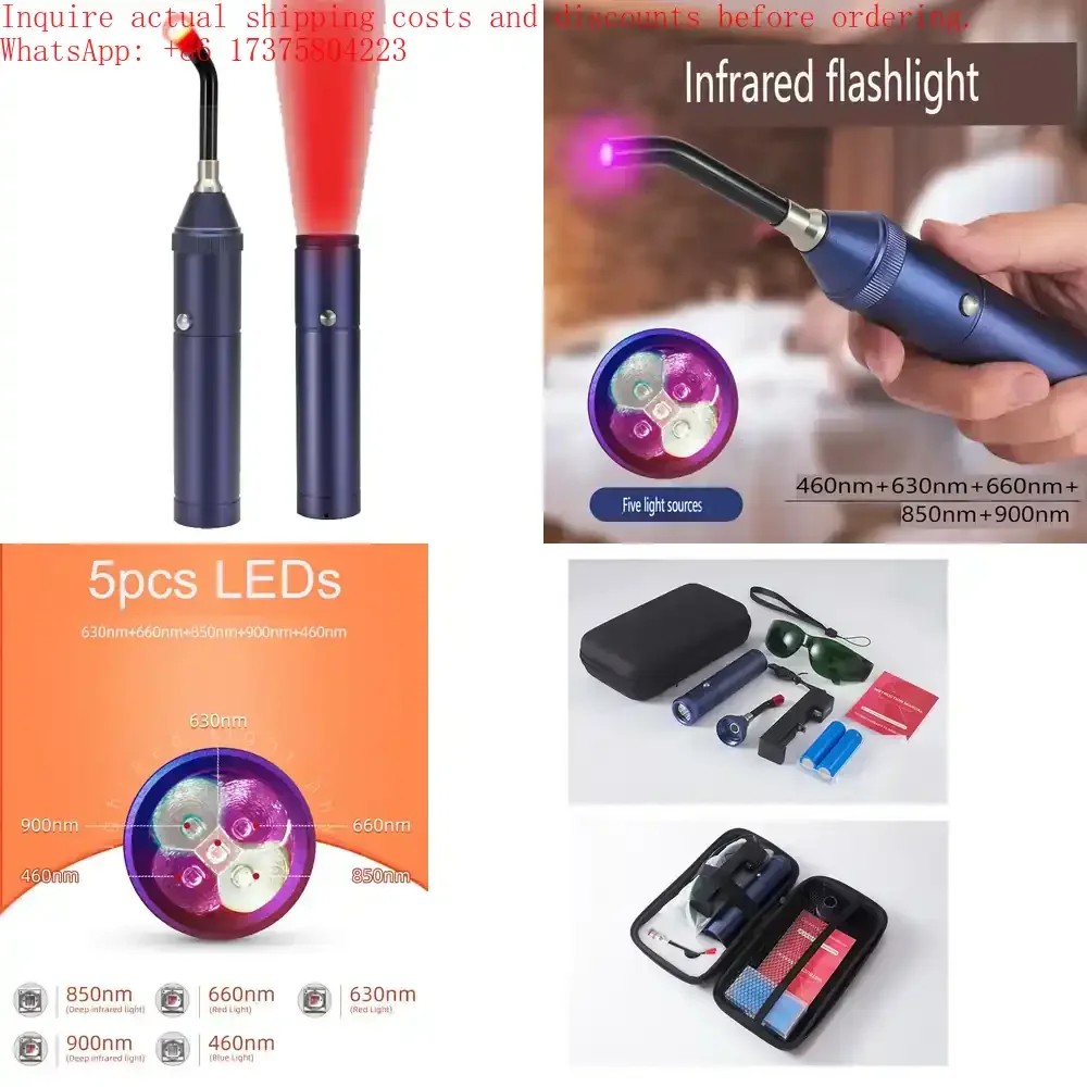 

460nm 630nm 660m 850nm 900nm LED Nose Ear Canal Soothing Physiotherapy Lips Oral Light Guide Column LED Red Flashlight