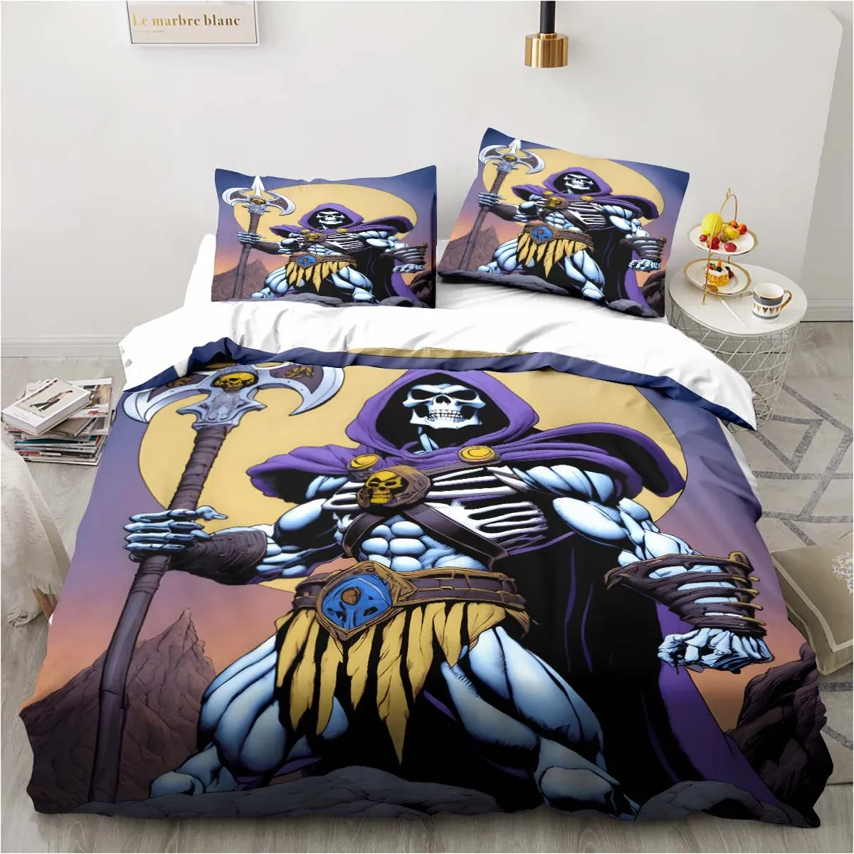 

He Man and the Masters of the Universe Comforter Bedding Set,Duvet Cover Bed Set Quilt Cover Pillowcase,Queen Size Bedding Set