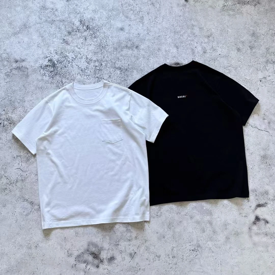 

Карманная футболка SACAI Abe с вышивкой и короткими рукавами