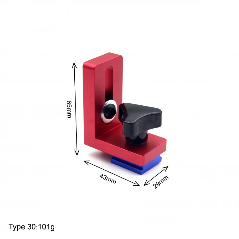 30 lavorazione del legno T Slot Stopper mitra Gauge connettore per recinzione lega mitra Track Stop Block Saw Table staffe scorrevoli limitatore di scivolo