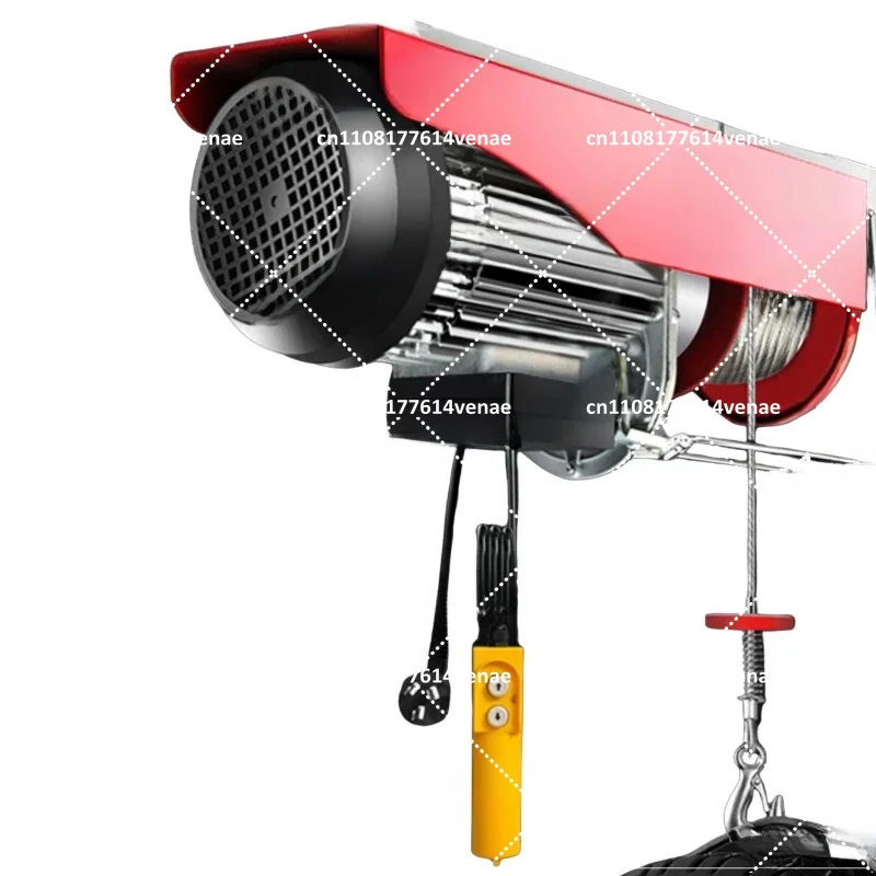 220V Auto Lifting Hoist Wired Wireless Remote Control 12M 20M 30M Rope Winch Crane