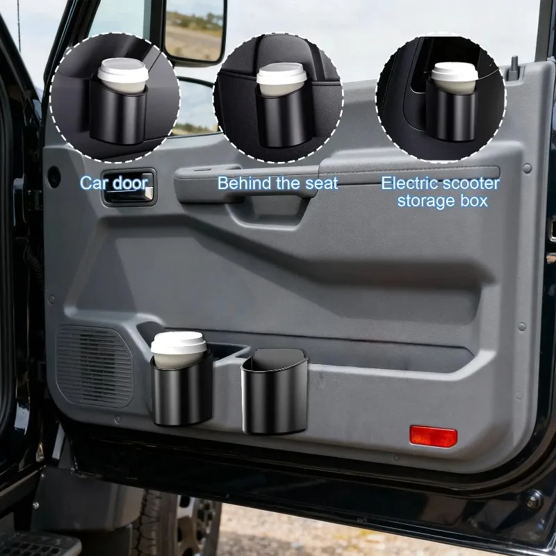 Car Water Cup Holder Mobile Phone Holder Beverage Holder Trash Can Car Seat Back Door Armrest Multifunctional Box Cup Holder