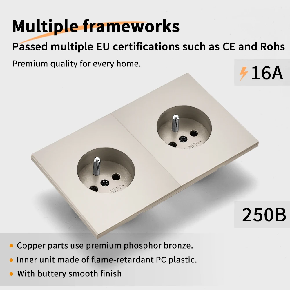 Skin Sensation France Power Sockets Integrated Panel Wall Socket Embedded Skin Feel Paint DIY Combination Embedded Paint Socket