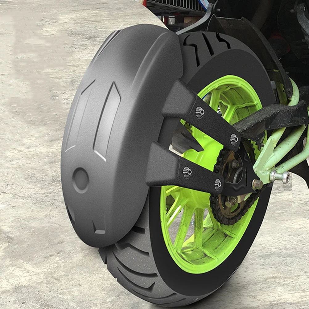 

Motorcycle Rear Mud Guard Adjustable Black Pp Steel For Universal Fit Plain Axle Rear Wheel Protection Mudguard Splash
