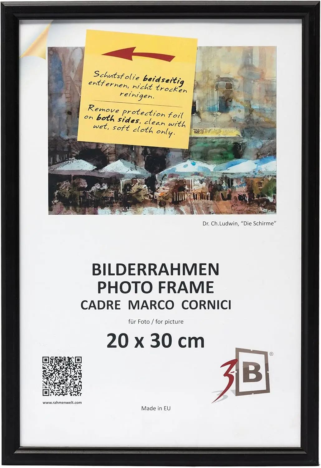 Houten fotolijst 20x30 cm, hangend, van grenenhout, elegante zwarte fotolijst, wandlijst, woondecoratie, A4-lijst, woonkamerdecoratie, diplomamap, wandgalerie