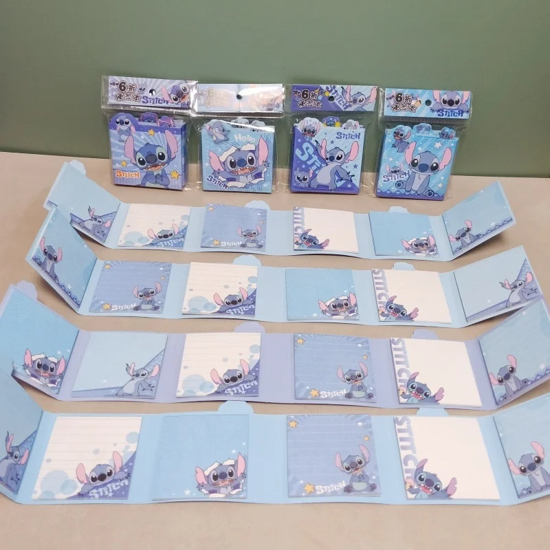 

12PCS/ лот мультфильм DISNEY STITCH 6 складной памятка PAD милый N TIMES STATIONERY LABEL NOTEPAD закладка POST SCHOOL SUPPLY