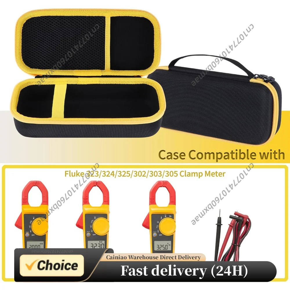 EVA Multimeter Carrying Bag Fit for Fluke 323/324/325/302 with Portable Handle & Zipper Design Excellent Protection