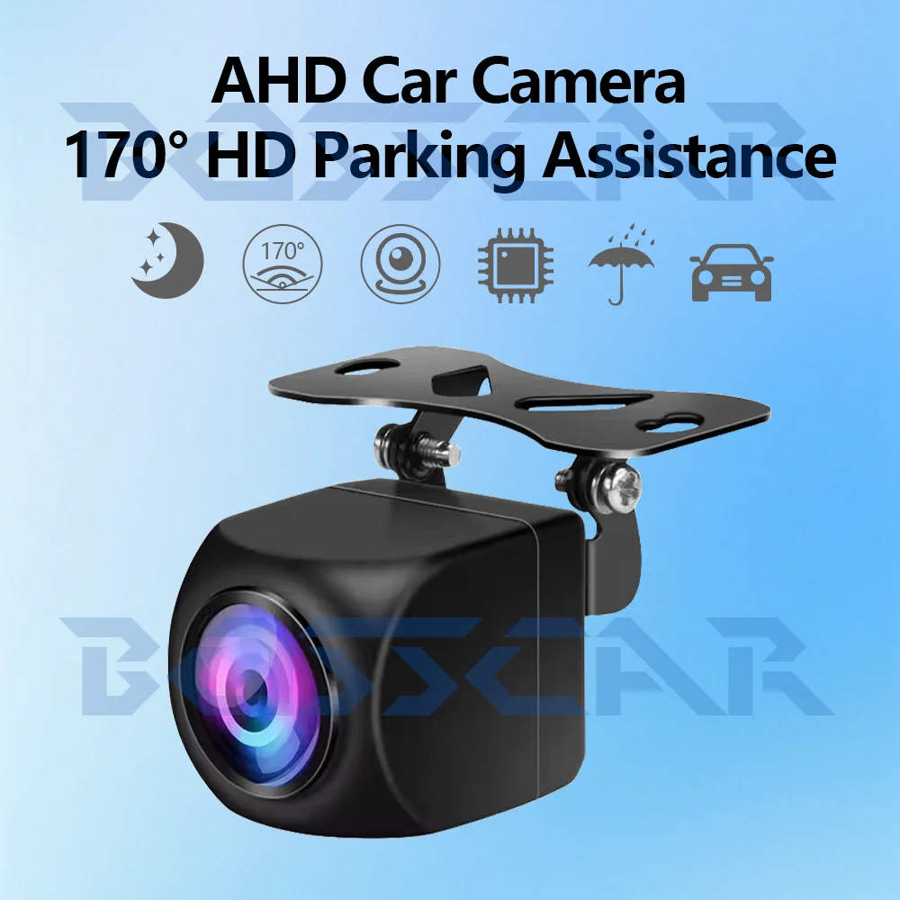 1P AHD rear Car Rear View Camera 12V Night Vision Backup Parking Reverse Camera Waterproof HD Color Image Video Vehicle