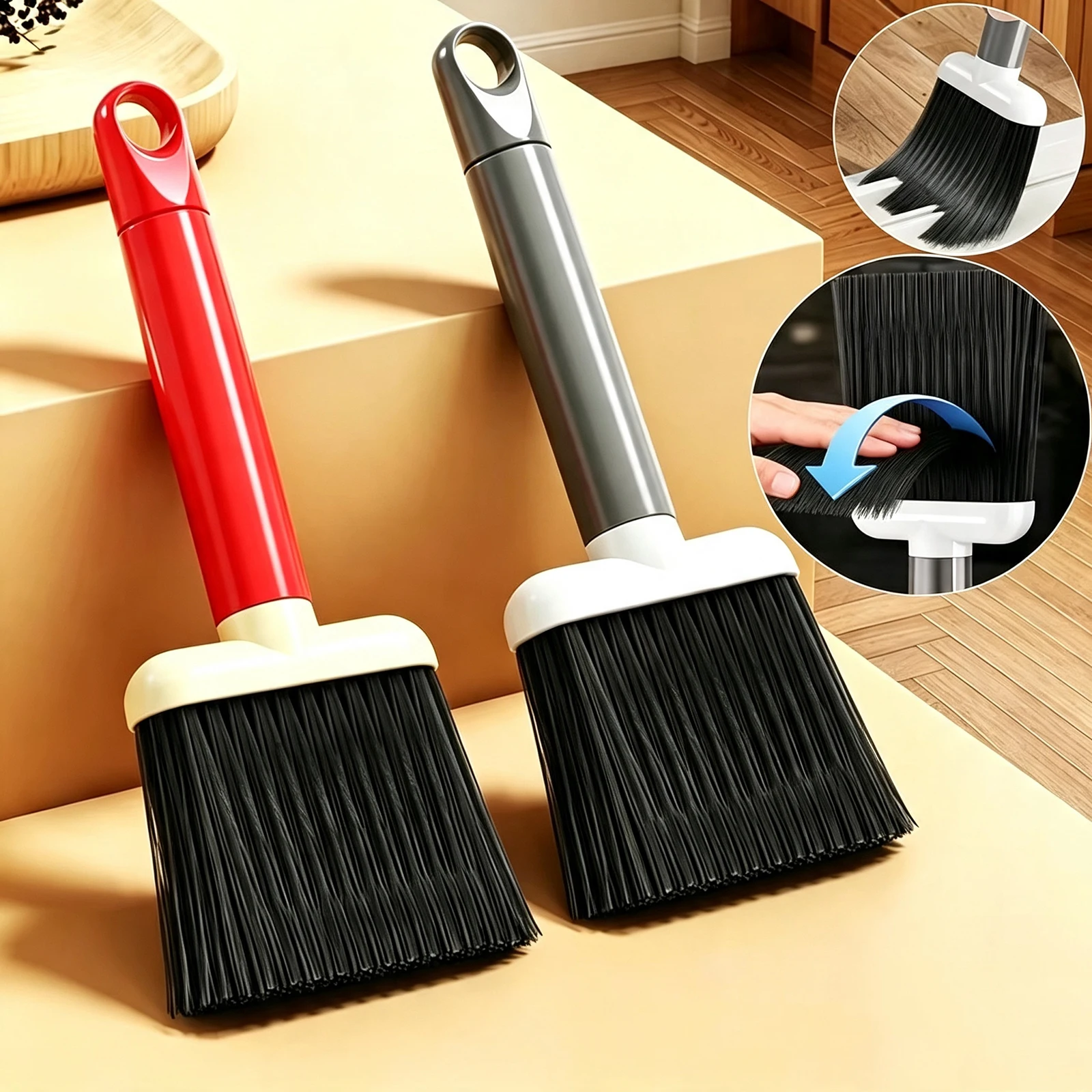 Multi‑Purpose Soft Bristle Cleaning Brush,Handheld Dust Removal Brush For Car Vent Window Groove Sofa Gap Household Dusting Tool