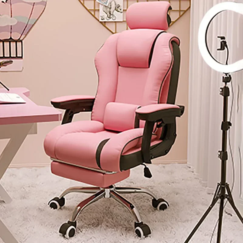 

Bedroom Chair Massage Leather Makeup Comfy Luxury Writing Relaxation Armchair Comfortable Office Cheap Gamer Individual Footrest