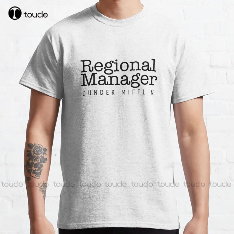 New Regional Manager Classic T-Shirt Cotton Tee Shirt Work Shirts For Women Custom Aldult Teen Unisex Digital Printing Tee Shirt