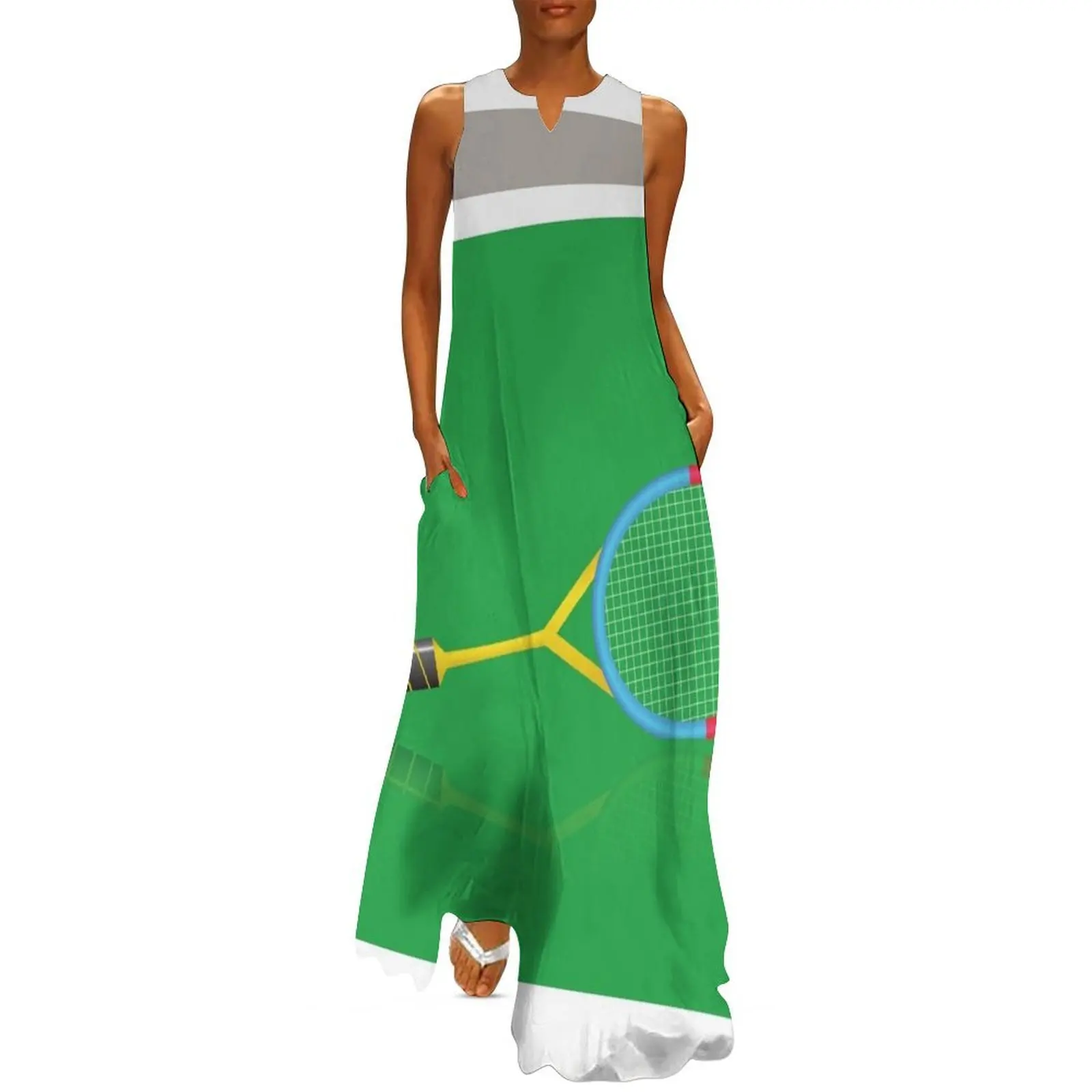 

tennis racket and ball Long Dress sexy short dresses daring Party dresses women clothes Women's summer dresses