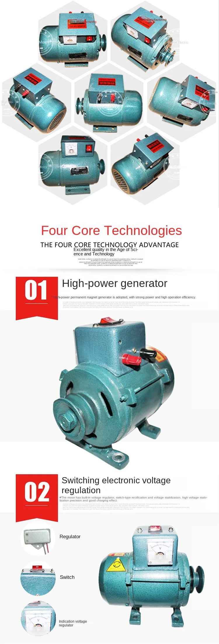 Petit Générateur Diesel 220V  Avec Aimant Permanent - Neuf