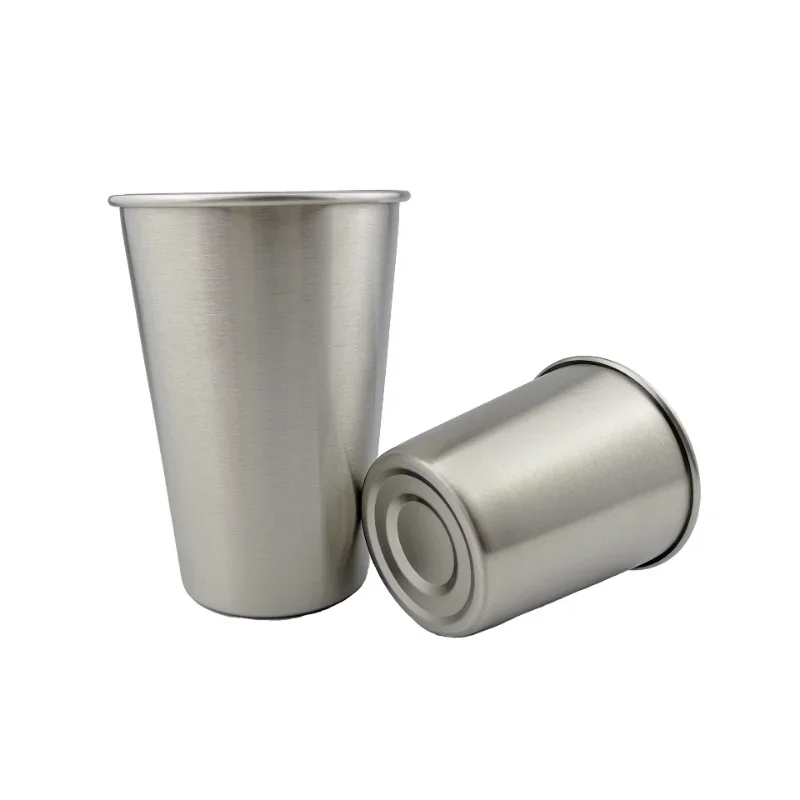 Camping Cup Mug 200ml/500ml Stainless Steel Camping Hiking Portable Tea Coffee Beer Cup