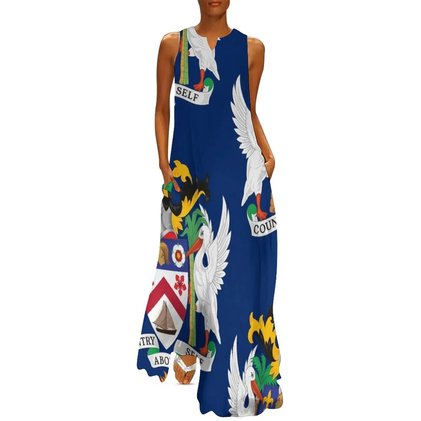 

SAINT KITTS and NEVIS Flag Gifts, Masks, Stickers & Products (N) Long Dress Bridesmaid dress woman Cocktail of dresses Dress