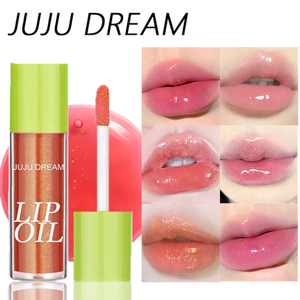 Sześć kolorów cukierkowej galaretki, olejku do ust, wody, lusterka, szkła nawilżającego, błyszczyka do ust, szminki, błyszczyka do ust i błyszczyka do ust