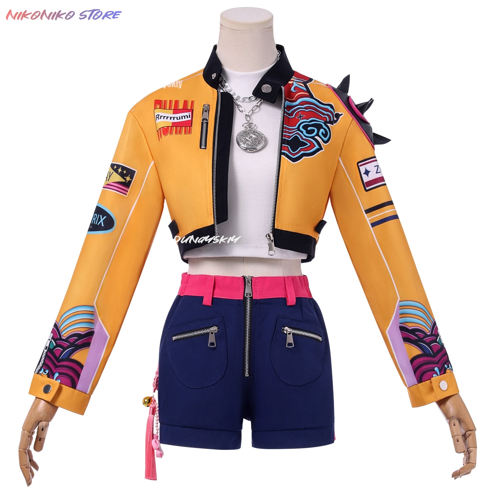 K-Pop ميرا رومي زوي شيطان الصيادين المرحلة تأثيري الملابس ازياء هالوين فتاة مجموعة المعبود لعب الأدوار 2025 فيلم المرأة مثير الزي