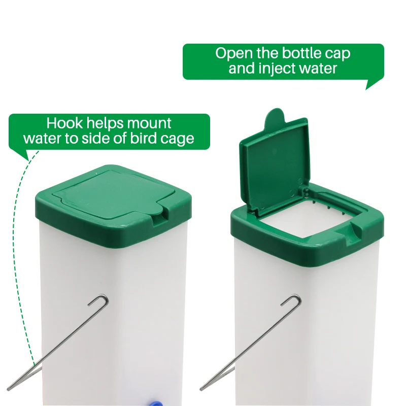 1000ml Geflügel-Automatiktränke mit Wasserbecher und Aufhängehaken für Hühner, Kaninchen, Vögel, automatische Trinkschale, Farmzubehör – Detail 3