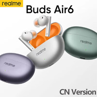 Original realme Buds air6 Earbuds 50dB Active Noise Cancelling Earphone Bluetooth 5.3 TWS IP55 40H Play Time Hi-Res LHDC