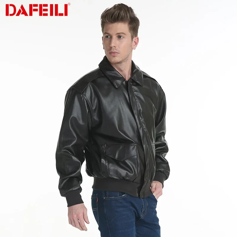 Dafei A2 Pilot Flight Suit 2024 Winter Thickened Air Force Jacket Loose-Fit Cotton-Padded Coat For Casual Scenarios