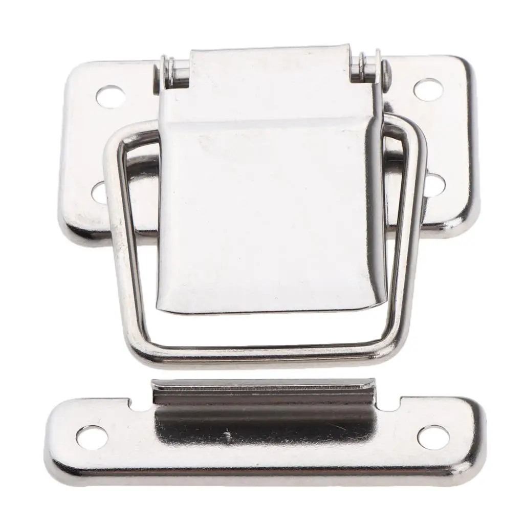 52×28mm Stainless Steel Spring Loaded Toggle Latch Catch Clamp Clip Drawer Hasp