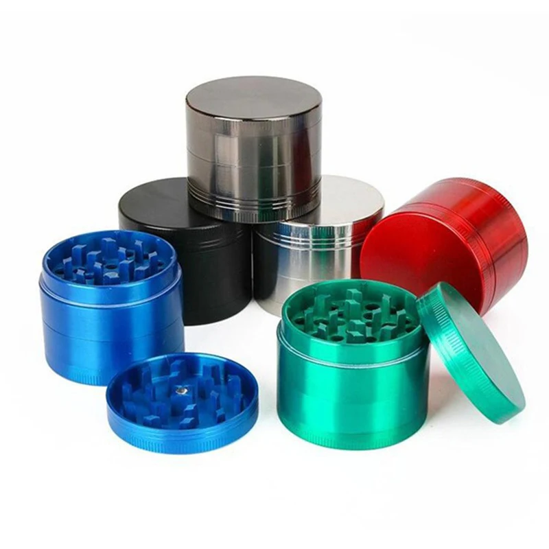 40mm Zinc Alloy Smoke Grinder 4 Layer Metal Herb Tobacco Crusher Cigar Processing Shredder Smoking Pipe Accessories