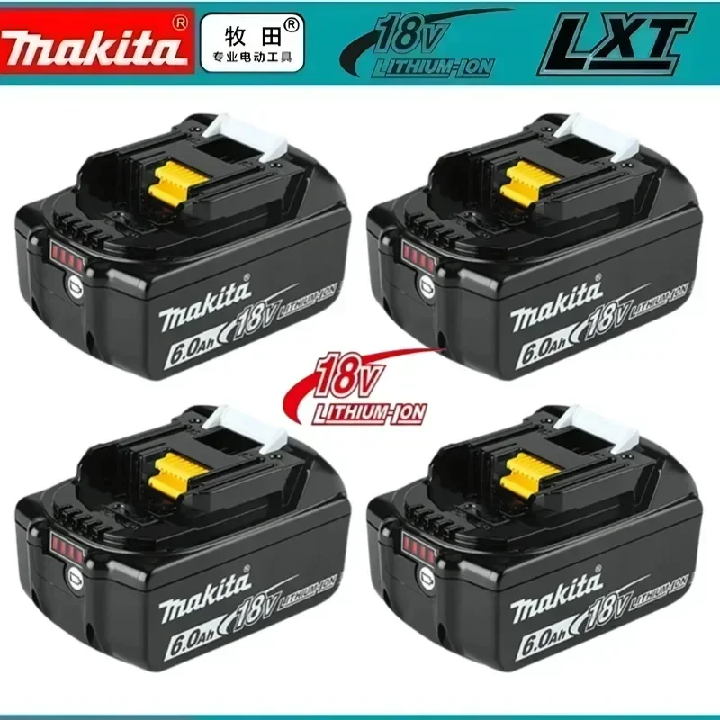 Makita 18V Battery 6AH 18v Li-ion Replacement LXT BL1860B BL1860 BL1850 BL1830 DHP482RFX9 BL1815 LXT400 for Cordless Drills