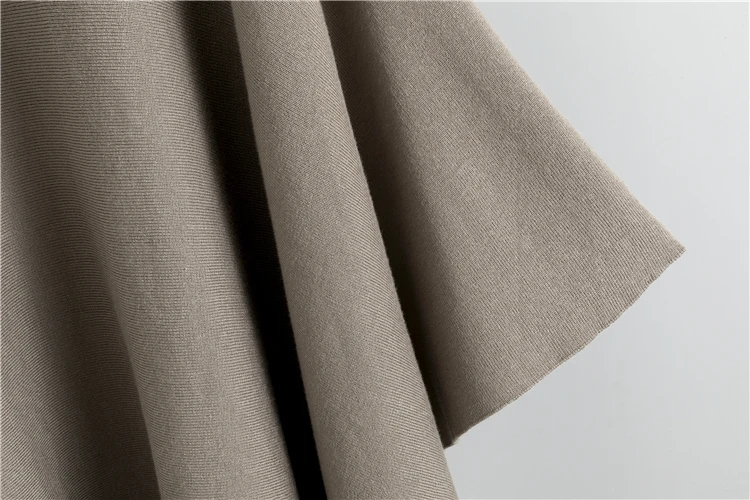 Neues Herbst/Winter Elegantes Rollkragen-Cape-Top mit Weiten Hosen Locker Sitzendes Set Modisches Strick-Zweiteiler für Damen – Detail 10
