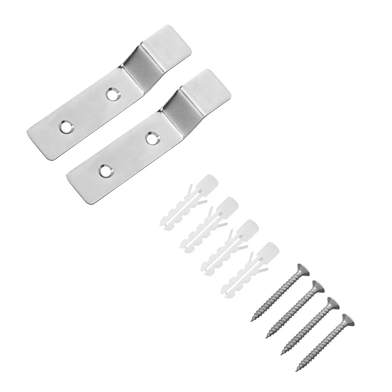 

2 Sets Urinal Wall Hook Stainless Steel Bracket Accessories Toilet Hanging Pieces Mounting Support Storage Tools