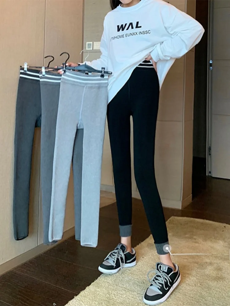 

Thiened Fce Women's Yoga Pants Autumn Winter Sports arkskin Leggings Warm Long Trousers Casual Footed Pants Online Exc...