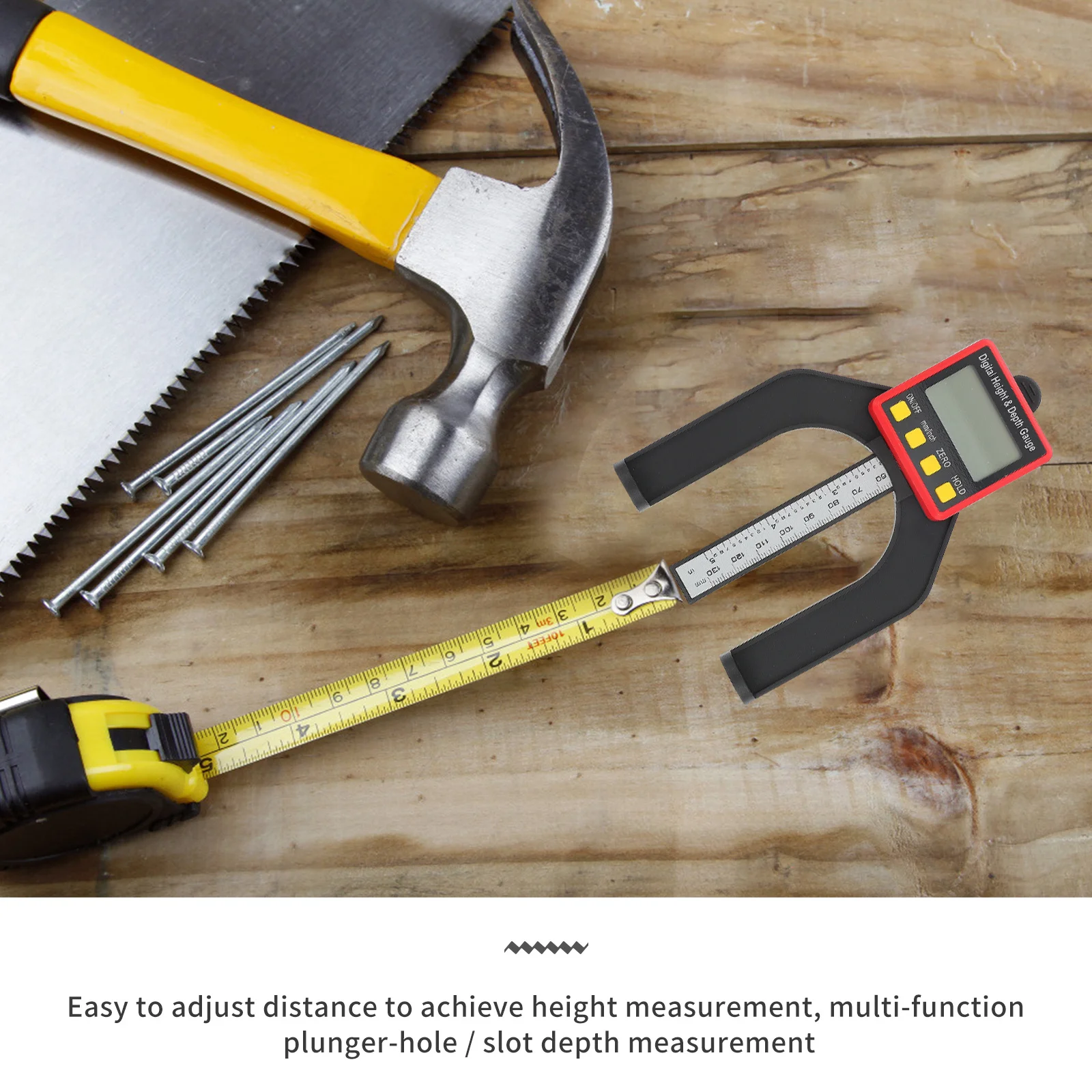 

Digital Height Gauge 0-80Mm Magnetic Base Measuring Tool For Woodworking Depth Measurement Small Height Measuring Gauge
