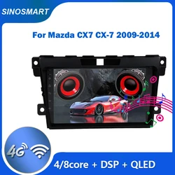 SINOSMART Android Car Stereo GPS Navigation Radio for Mazda CX-7 CX7 2006–2012 (Old/New) | Support OEM BOSE, 8-Core, 48EQ DSP