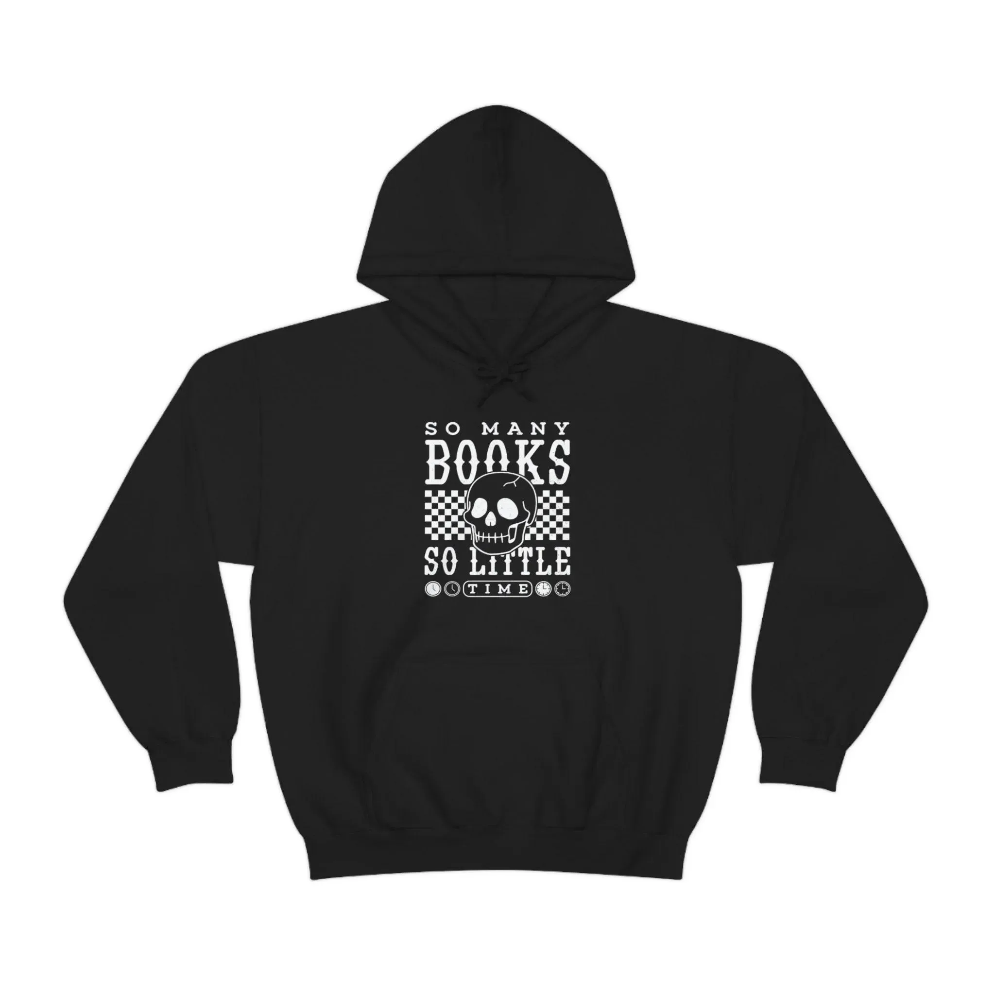 

Хлопковая толстовка с принтом черепа «So Many Books So Little Time», уникальный дизайн для Avid Readers, удобная повседневная одежда, толстовка