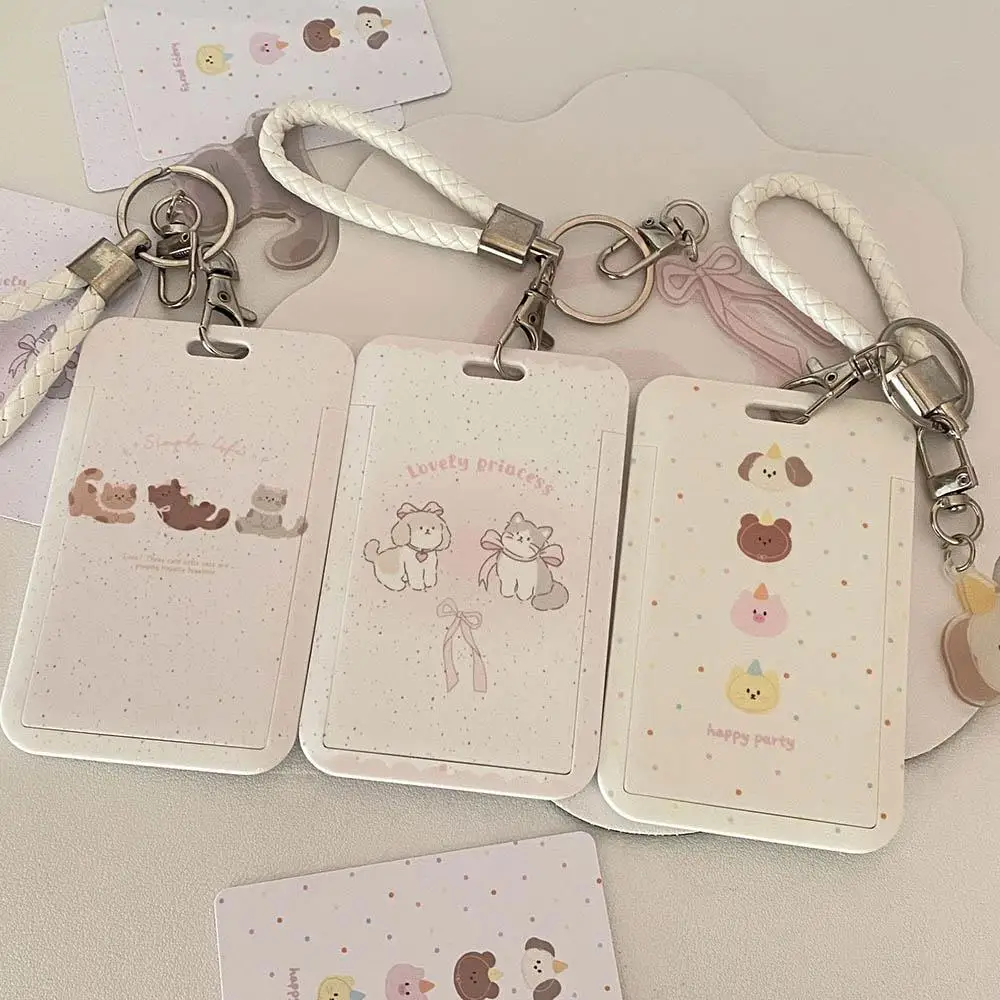 HOT Cute Bus Card Protective Cover Cartoon Cat Student Meal-card Campus Access Card ID Card Case Portable Kpop Photocard Holder