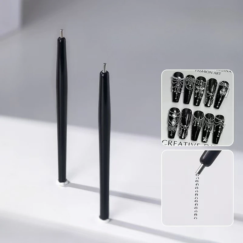 

1 шт., вихревой лак для ногтей «кошачий глаз», магнитная ручка, французское/круглое моделирование/стальные шарики, магнитная палочка на присоске, специальные инструменты для ногтей