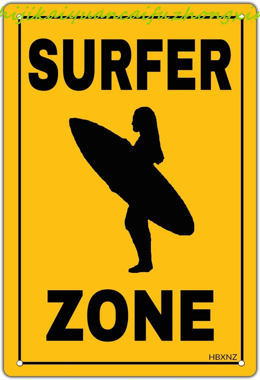 Surfer Girl Zone Vintage Metal Tin Sign Surf Beach Sign for Home Bathroom Bar Pub Garage Shop Seaside Wall Decor Metal Plaque Ti